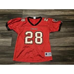 VIntage Warrick Dunn Tampa Bay Buccaneers red Jersey Kids Size L 14-16